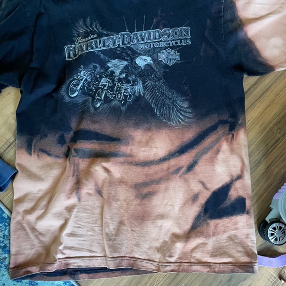 Acid Wash Harley Davidson Shirt Graphic T-Shirt - Picture 3 of 3